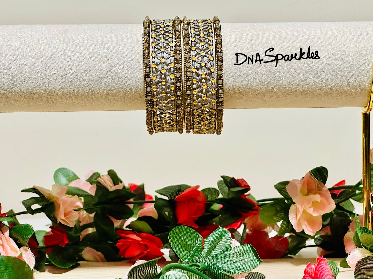 Star Stone Indian Metal Bangle/Bracelet Set