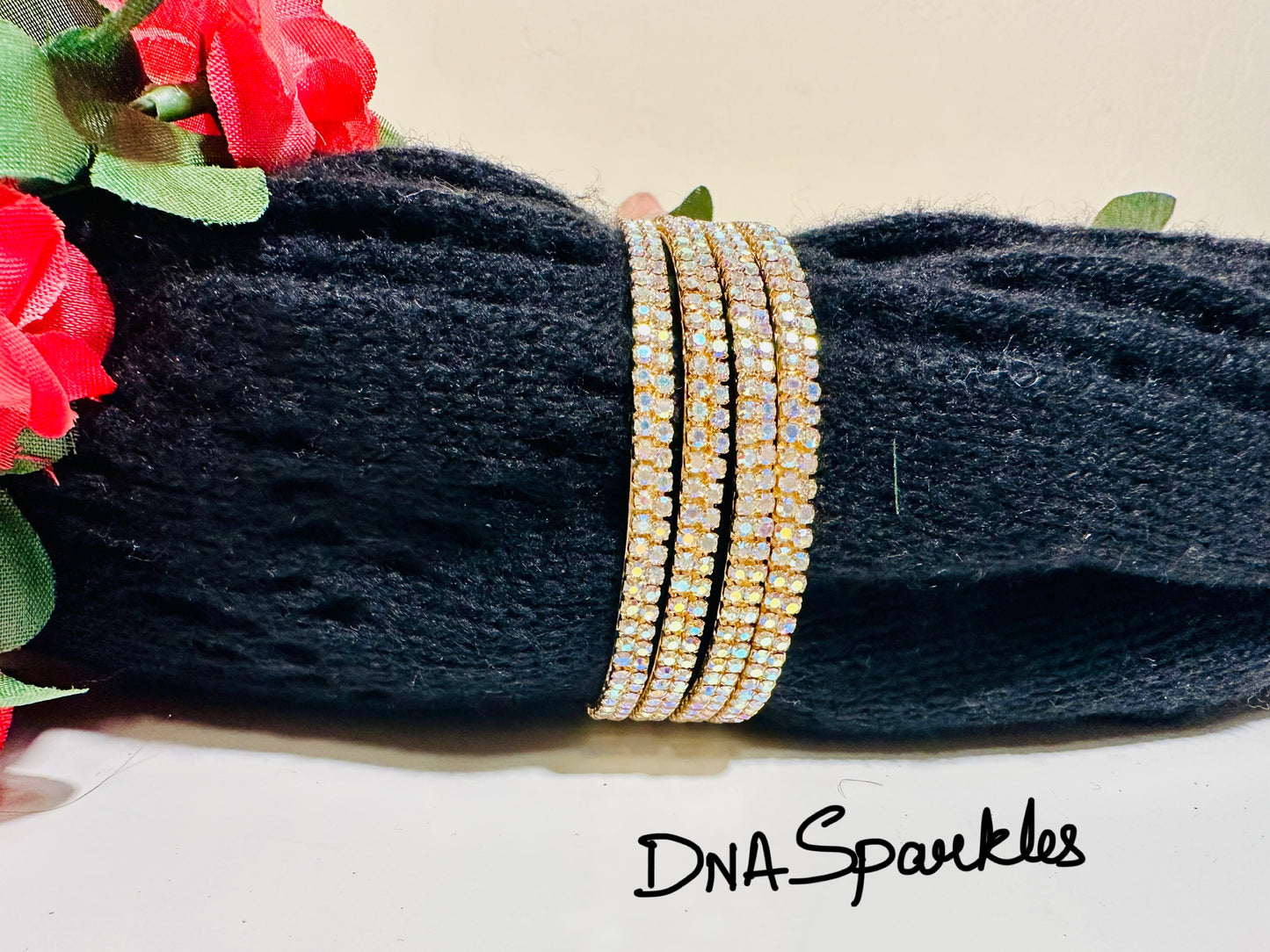 Beautiful Stone Bangle/Bracelet Set