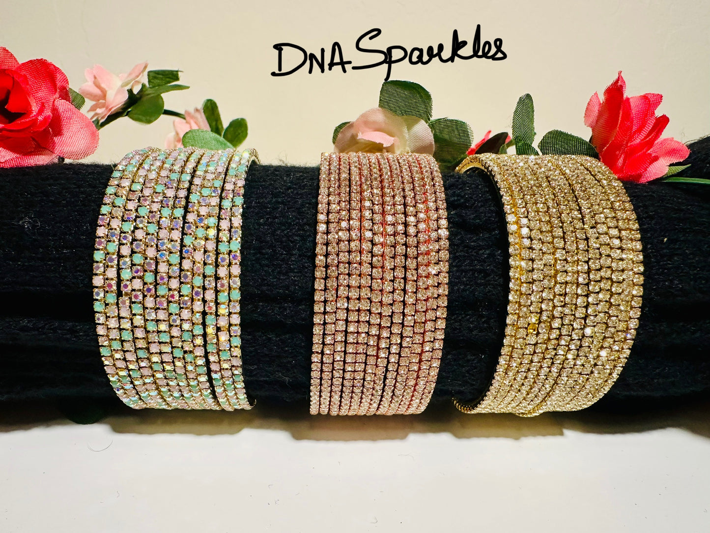 Beautiful Stone Bangle/Bracelet Set