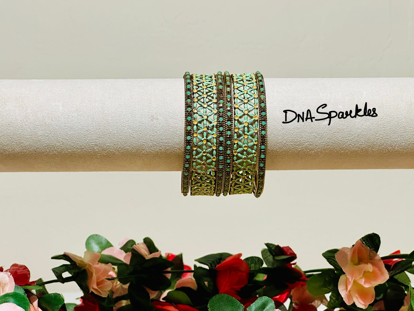 Star Stone Indian Metal Bangle/Bracelet Set