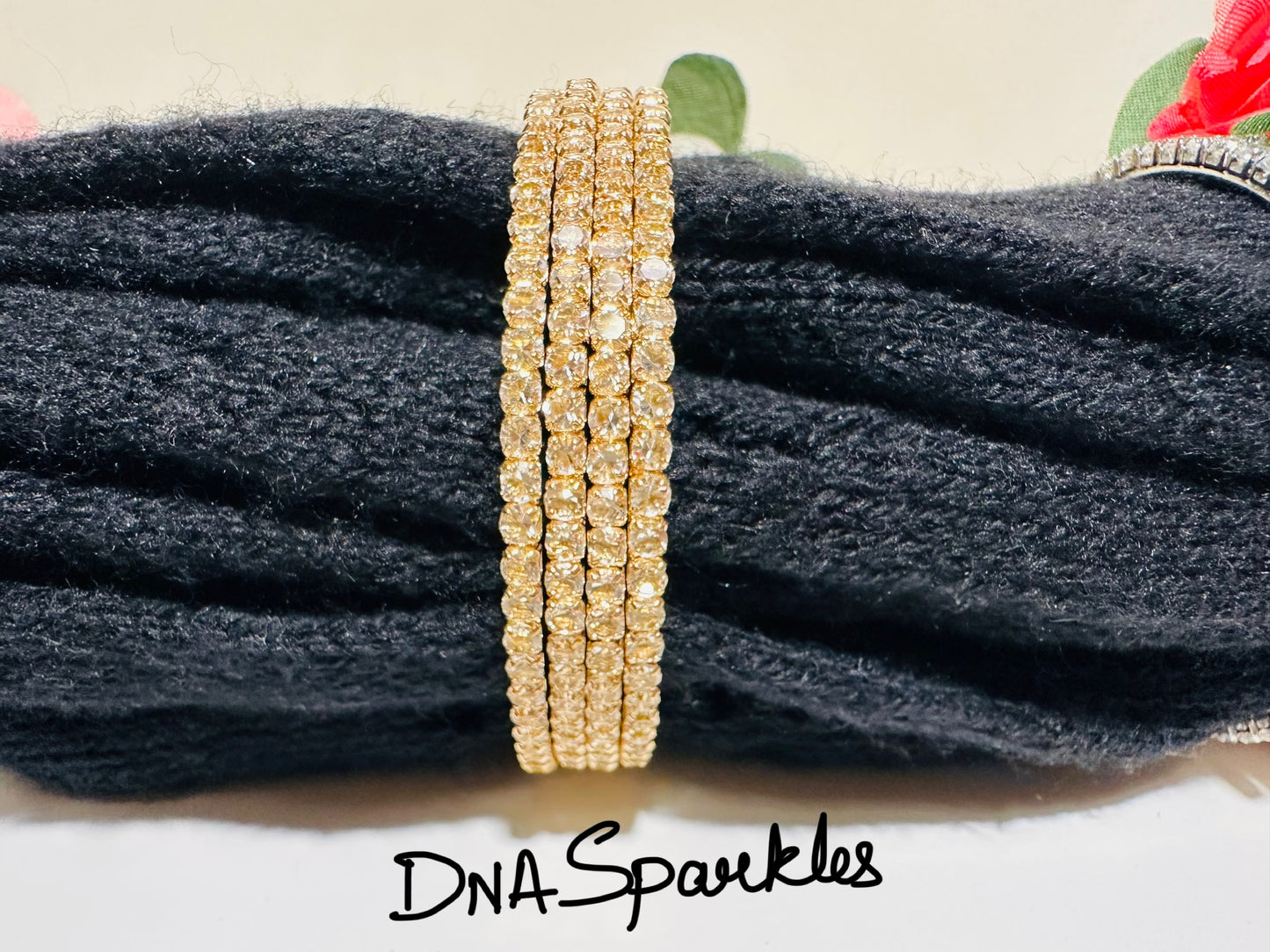 Beautiful Stone Bangle/Bracelet Set