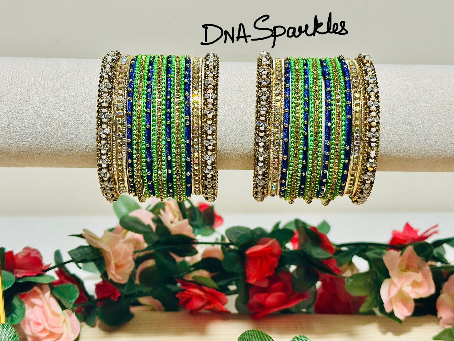 Cutome Blue and Green pearl thread set