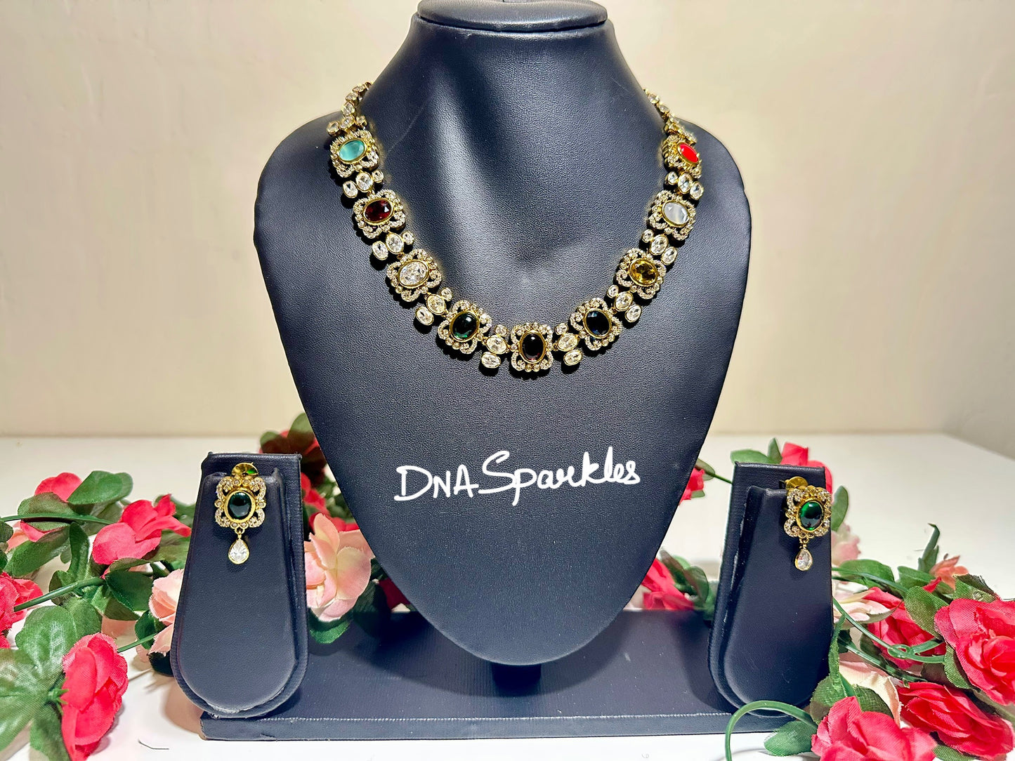 Mosaic Stone Multicolour Necklace