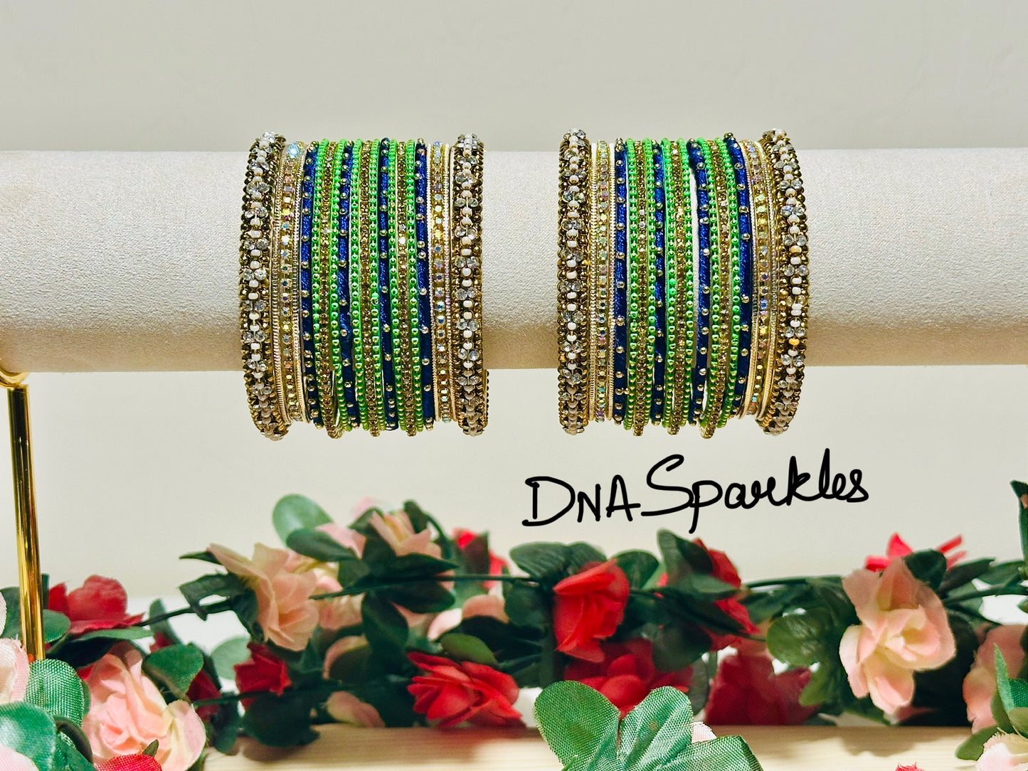 Cutome Blue and Green pearl thread set