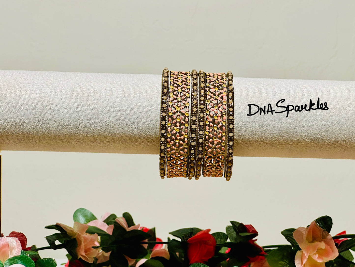Star Stone Indian Metal Bangle/Bracelet Set