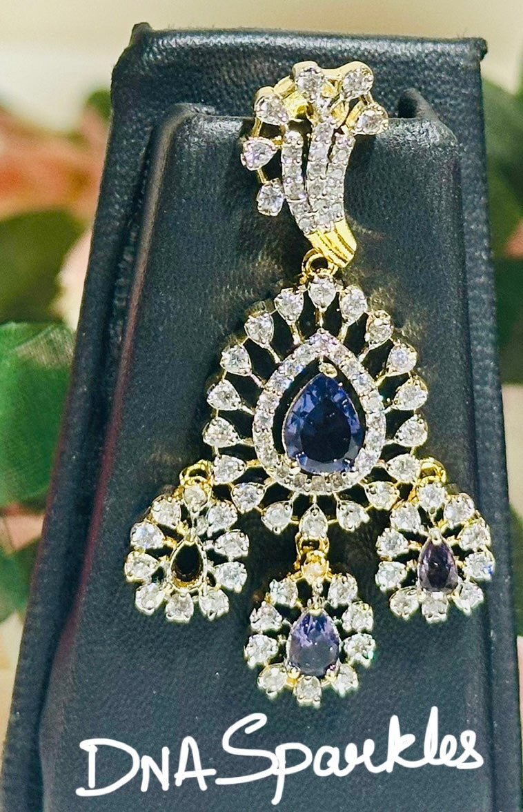 Purple White Stone Necklace