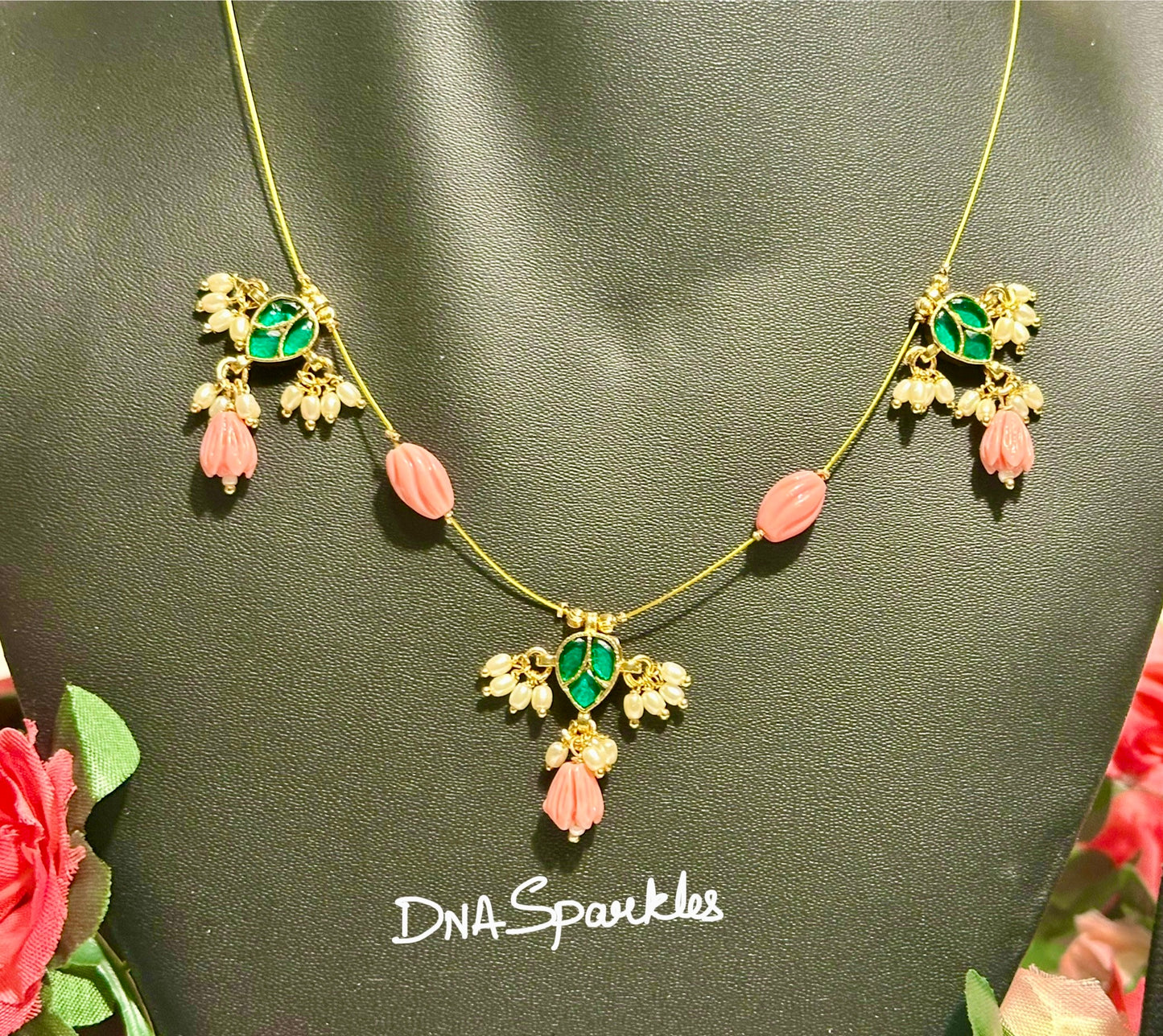 Invisible Tulip Chain Jadau Kundan Necklace