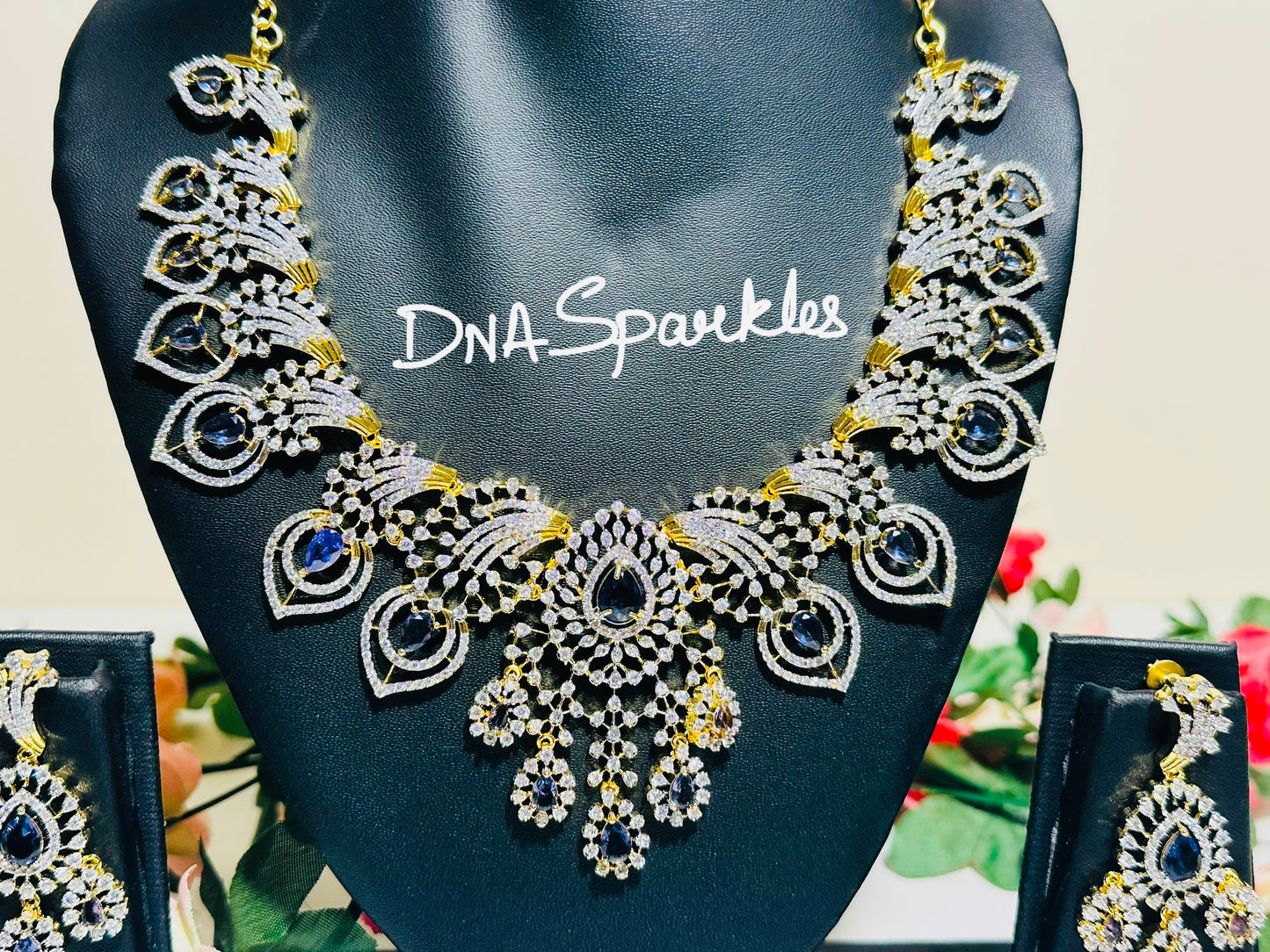 Purple White Stone Necklace