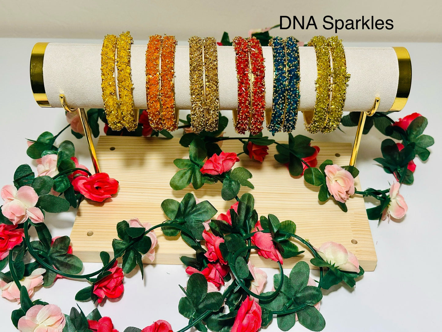 Colorful Pearl/Beads  Bangle/Bracelet Set