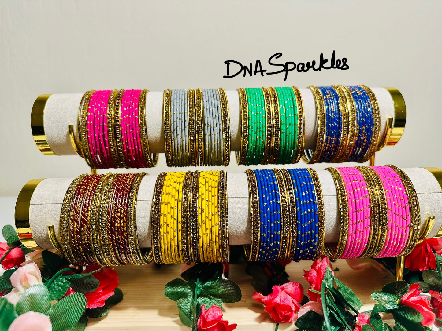 Colorful Indian Metal Bangle/Bracelet Set