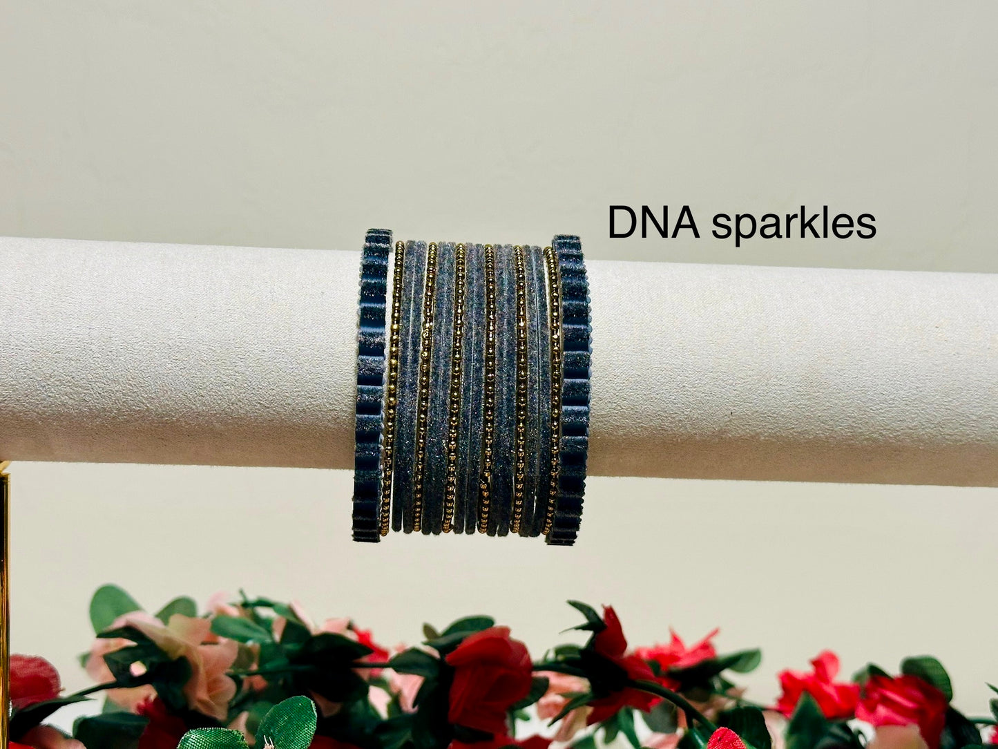 Velvet Metal Bangle/ Bracelet Set