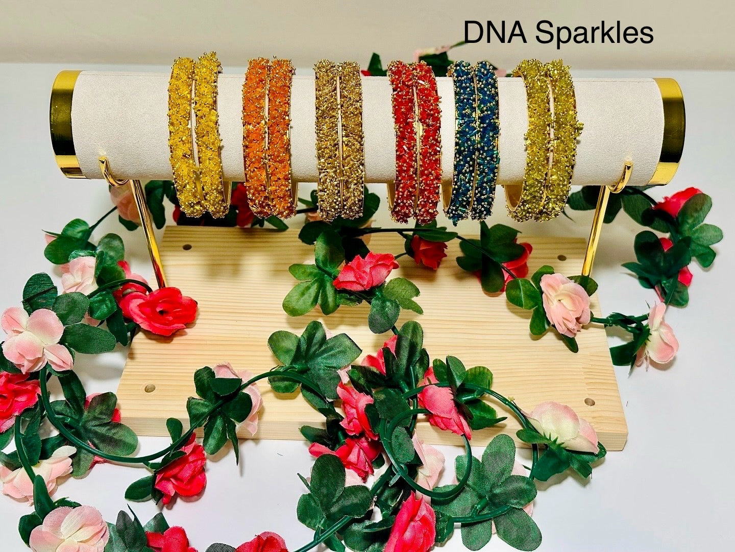 Colorful Pearl/Beads  Bangle/Bracelet Set
