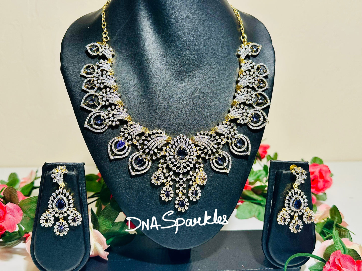 Purple White Stone Necklace